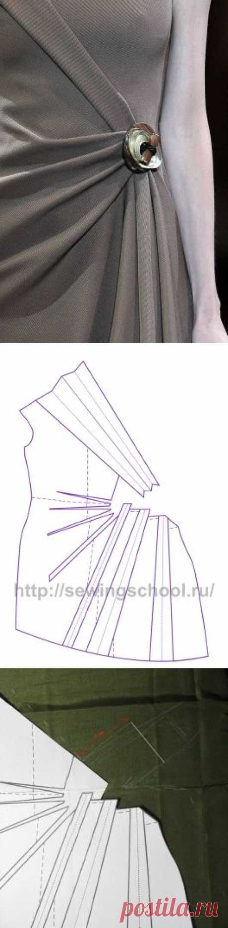 Технология обработки складок на платье от Armani | Блог Школы Шитья Аси Минулиной