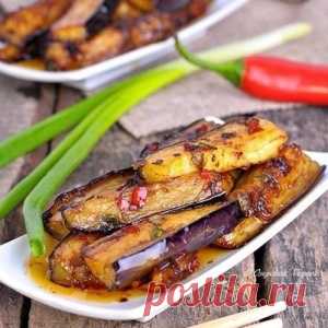 Баклажаны в остром чесночном соусе, по-китайски