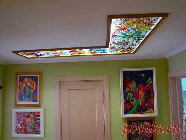 Витраж светильник "Цветочное настроение" Мастер класс