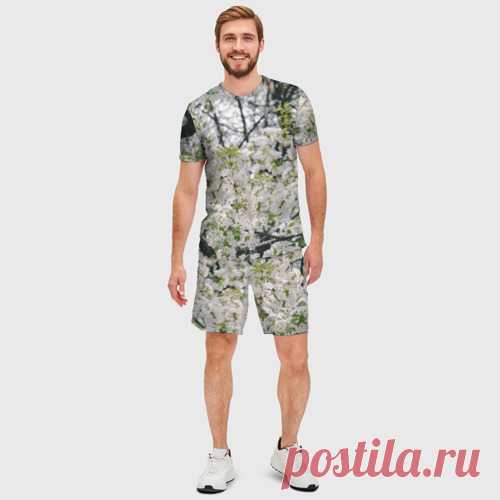 Мужской костюм с шортами 3D Цветущая вишня, фото - купить по цене 2680 руб в интернет-магазине Всемайки, арт 3657929