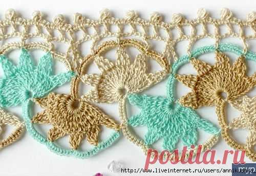 Потрясающе красивая кайма крючком