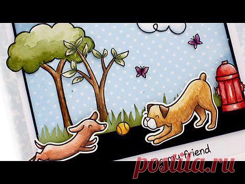 the Lawn Fawn blog: Lawn Fawn Video {7.31.13} coloring with watercolor pencils