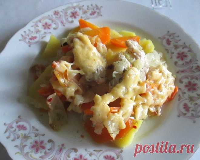 Куриная грудка с овощами, запечённая в духовке – под сырной корочкой | Alinina кухня | Яндекс Дзен