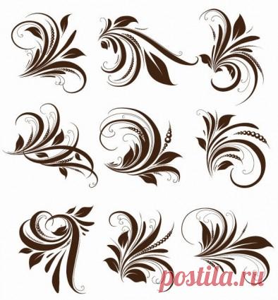 Vector Floral Elements for Design Free vector in Encapsulated PostScript eps ( .eps ) format format for  943.27KB