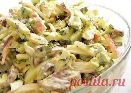 Салат с грибами и крабовыми палочками | ВКУСНО ПОЕДИМ!