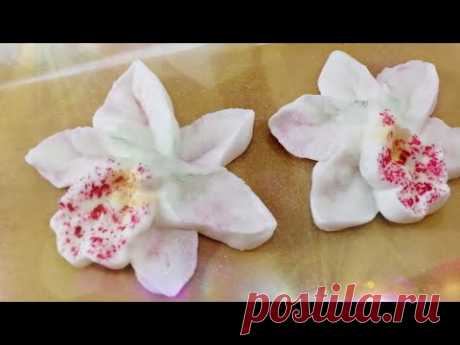 Орхидеи из айсинга. / Украшение для пряников и куличей/ Royal icing orchids.  Royal icing flowers.
