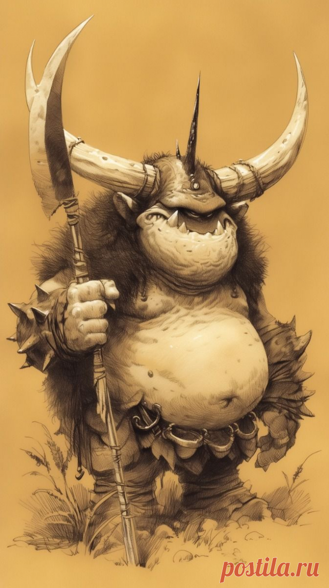 Рисунок. Фантазийный характерный персонаж.