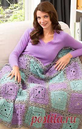 Lacy Squares Throw Crochet Pattern | Red Heart
Много бесплатных описаний (английский)