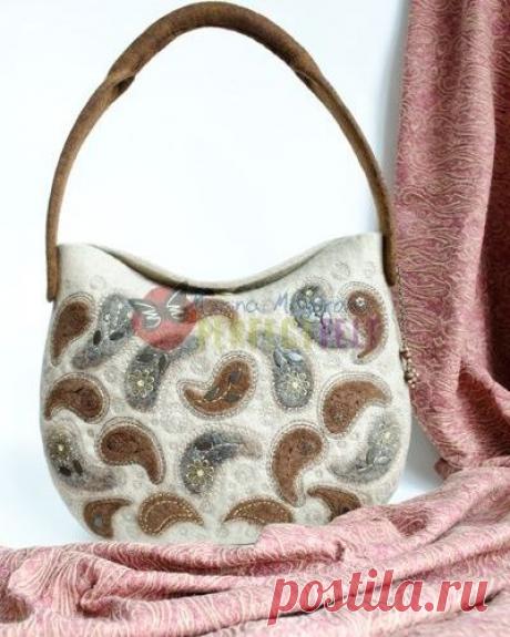 Валяем стильную сумку из кардочёса