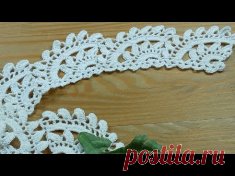 Великолепное  Ленточное кружево вязать крючком Кайма Воротник