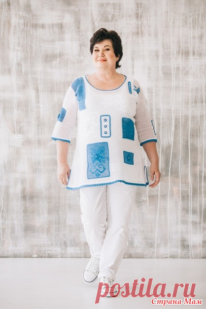 Туника вязаная крючком печворк - Страна Мам