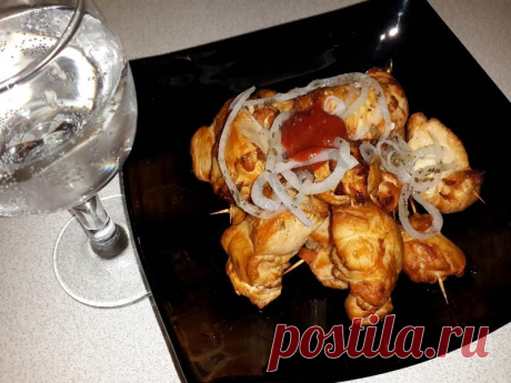 Шашлык из куриной грудки в духовке рецепт с фото - 1000.menu
