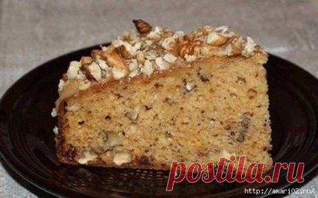 Ореховый пирог на сгущёнке..