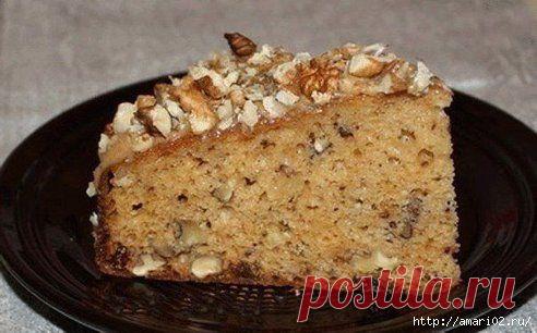 Ореховый пирог на сгущёнке..