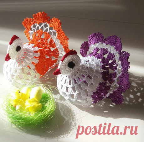 Скоро Пасха. Мои пасхальные курочки. Каждый год на светлый праздник Пасхи хочется чего-то нового рукодельного. В прошлом году я вязала вот таких курочек.