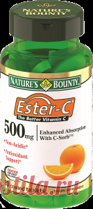Эстер-С 500 мг, 60 таблеток, Nature's Bounty - купить по цене 1095 руб ...