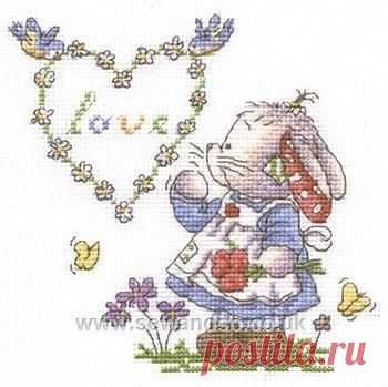 First Initial Some Bunny To Love - Dmc Cross Stitch Kit ECC