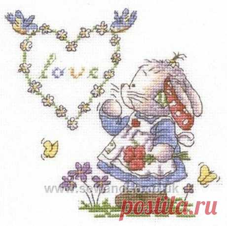 First Initial Some Bunny To Love - Dmc Cross Stitch Kit ECC