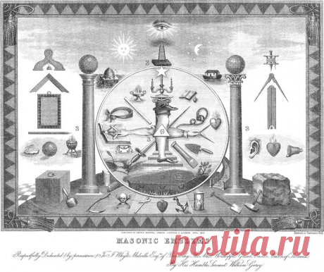 Загадочные символы масонов на старинных рукописях и картинах.