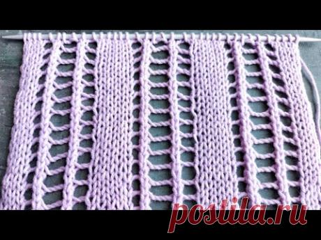 Сетчатый узор спицами для вязания туник, палантинов