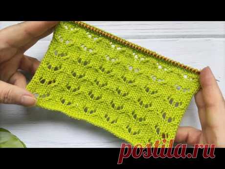 Lace Stitch Knit Pattern| Ajourmuster stricken| Punto traforato ai ferri | Punto calado a dos agujas