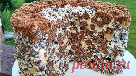 Обалденный Хрустящий ТОРТ БЕЗ ВЫПЕЧКИ! Простой и быстрый рецепт на скорую руку))