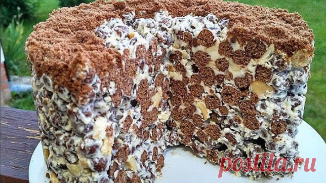 Обалденный Хрустящий ТОРТ БЕЗ ВЫПЕЧКИ! Простой и быстрый рецепт на скорую руку))