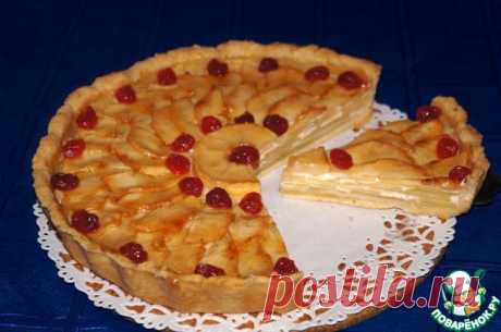 Яблочный пирог с фруктовым джемом - кулинарный рецепт