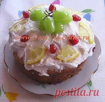 Пасхальный кулич на сливках и желтках