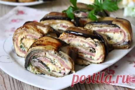 Вкуснейшая закуска — рулеты из баклажанов
