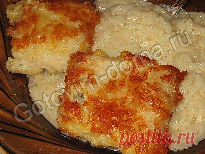 Рецепт: Рыба, жаренная в сыре