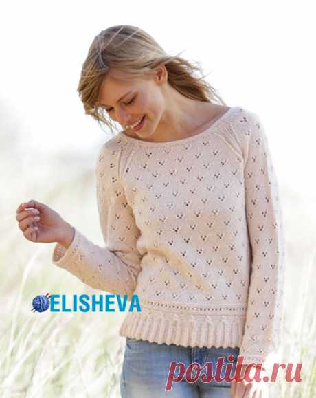 Джемпер с регланом &quot;Vintage Charmer&quot; от Drops Design вязаный спицами | Блог elisheva.ru
