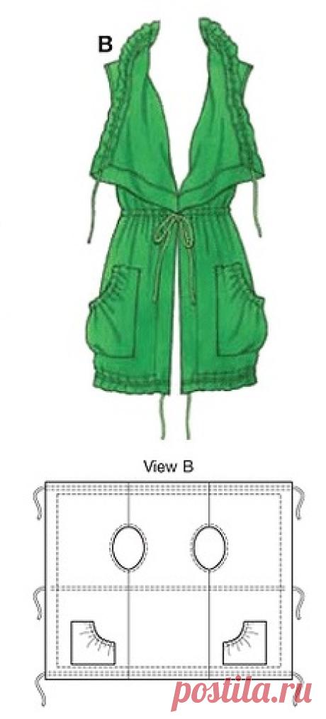 Эффектные блузоны и платья из одного полотна. Простые выкройки! » Женский Мир