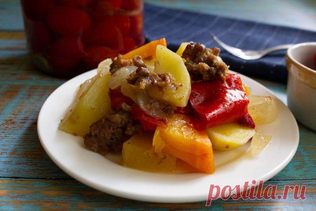 Овощи с фаршем в рукаве, простой обед | Кухонный Сумбур Пульс Mail.ru