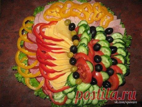 Оформление овощных нарезок. / Царский пир