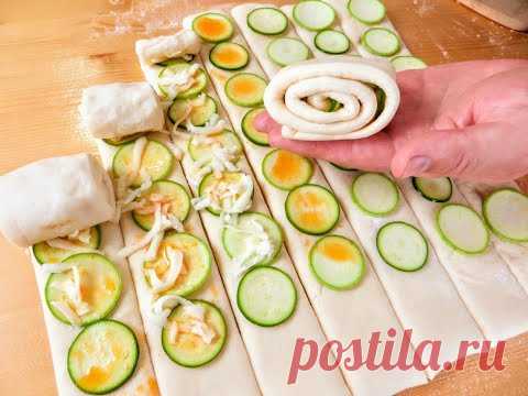 Секрет вкусной начинки в тонкой нарезке - кабачки вместо хлеба!