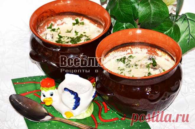 Суп в горшочках с грибами и мясом, рецепт с фото | Все Блюда