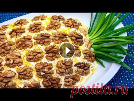 Салат &quot;АНАНАС&quot; – рецепт эффектного и вкусного праздничного салата! Предлагаю вам рецепт еще одного оригинального праздничного салата. Он непременно станет украшением праздничного стола и приятно удивит ваших гостей! Б...