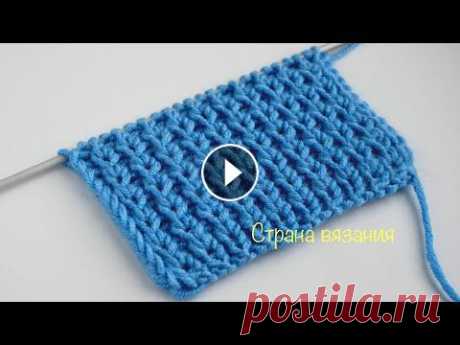 Узоры спицами. Ажурная резинка 1х1. Knitting patterns. Lace elastic 1x1. Простая ажурная резинка 1х1 может использоваться как основной узор или же как резинка, все зависит от пряжи. Раппорт узора 2 петли и 6 рядов. Для обра...