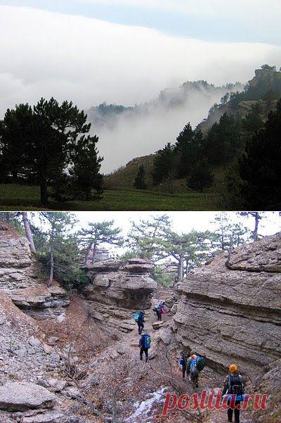 Через Крымские горы к морю (2006 г.). Часть 6. Ай-Петринская яйла, скалы Таракташ, водопад Учан-Су