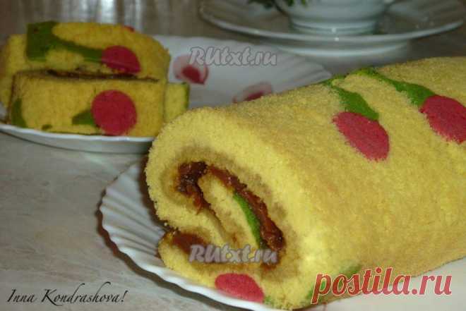 Рулет "Вишенка" | Домашняя выпечка