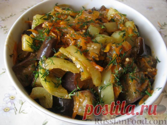 Рецепт: Рагу из баклажанов постное на RussianFood.com