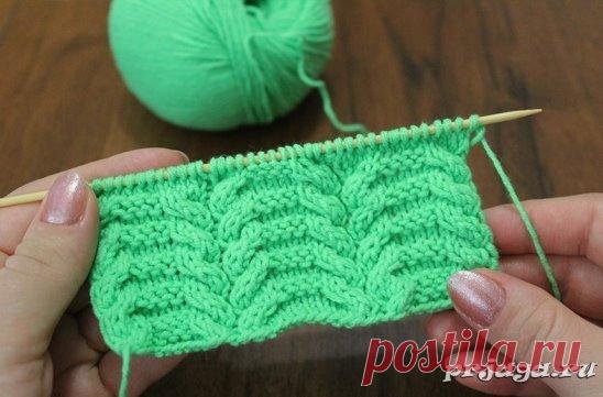 Красивый узор косы
Описание, схема, видео: http://prjaga.ru/uzory-vyazaniya/spicami/krasivyj-uzor-kosy-video