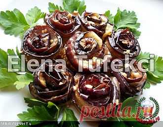 Закусочные баклажаны «Розочки» (МК от Елены)