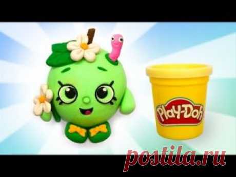 Play Doh Kawaii Toy. Making Funny Cartoon Apple DIY Tutorial for Kids. Learn Colors. Education Kid