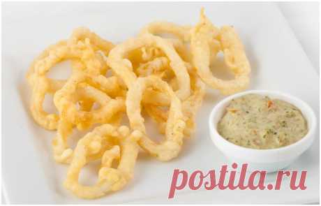 Кольца кальмаров / Calamari Rings - Рецепт колец кальмаров - Как приготовить кольца кальмаров - Бургомистр пивной ресторан в центре Москвы
