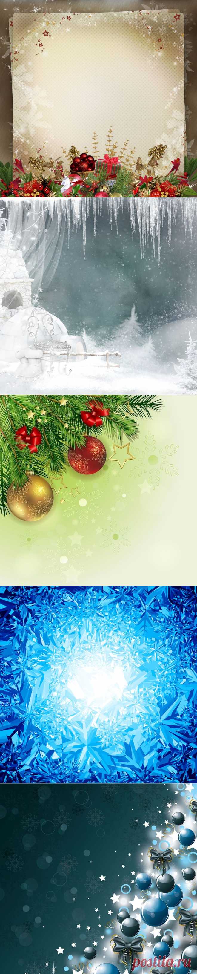 Новогодние заготовки, текстуры для коллажей рамок