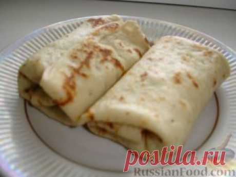 Рецепт: Блинчики с печенкой на RussianFood.com
