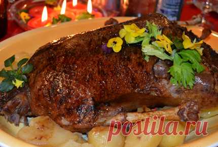 Рождественский лакированный гусь