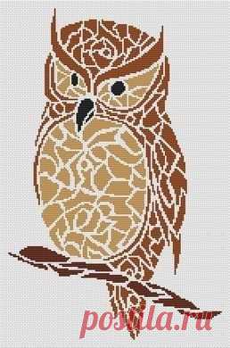 White Willow Stitching Tribal Owl - Cross Stitch Pattern - 123Stitch.com